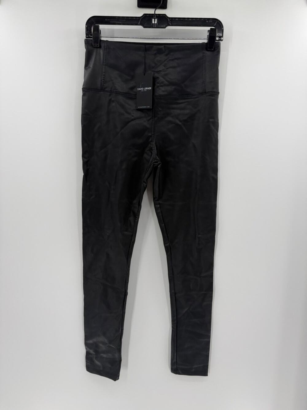 David Lerner Elliot High Waisted Vegan Leather Leggings - Black - Medium - NWT